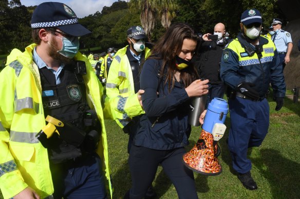 Protesters are detained and fined at the Black Lives Matter march.
