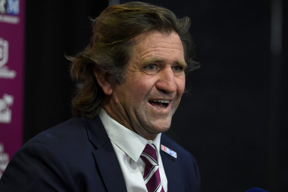 Sea Eagles coach Des Hasler is frustrated with the officials.