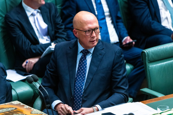 Peter Dutton during question time last week.