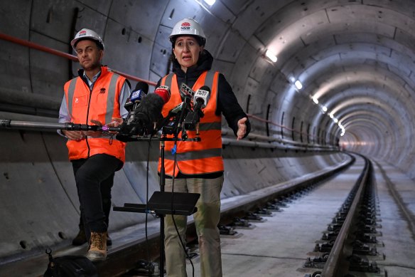 Premier Gladys Berejiklian and Transport Minister Andrew Constance.