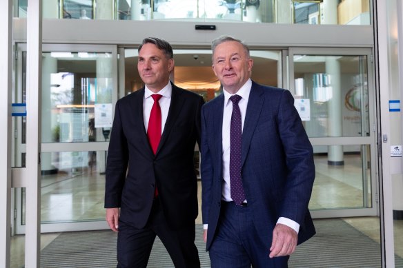 Federal Labor Leader and Deputy Leader Anthony Albanese and deputy Richard Marles.