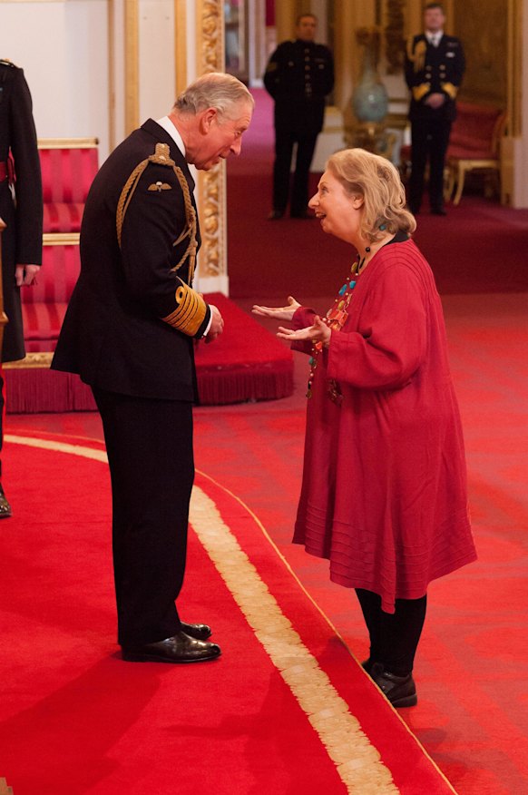 Mantel receiving her Companion of Literature medal from Prince Charles last year.
