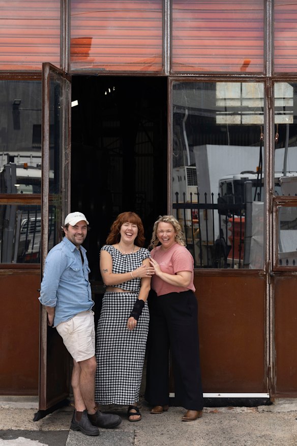 Wildflower co-owners Topher and Bernadette Boehm with (centre)  hospitality director Nemesia Dale-Cully.