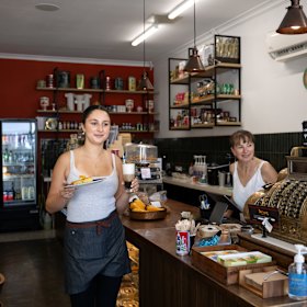 Inside the Strathmore cafe.