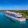 Viking Octantis on the Welland Canal between lakes Erie and Ontario.