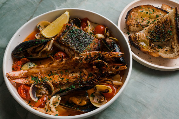 Go-to dish: Zuppa-style seafood platter.