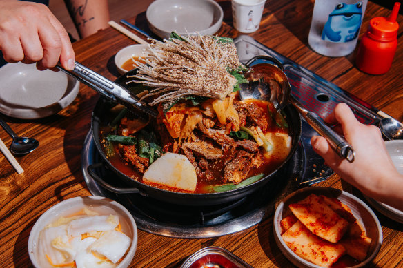The gamjatang soup is pretty much the only menu item at Guk’s Eedaero Gamjatang.