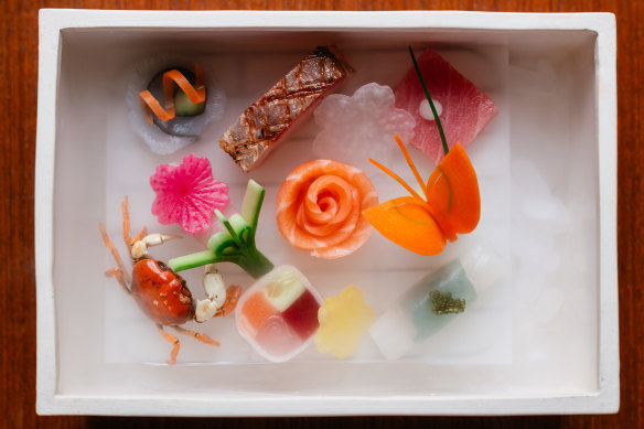 A box of sashimi treasures.