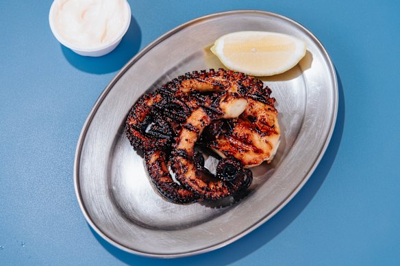 Grilled octopus. 