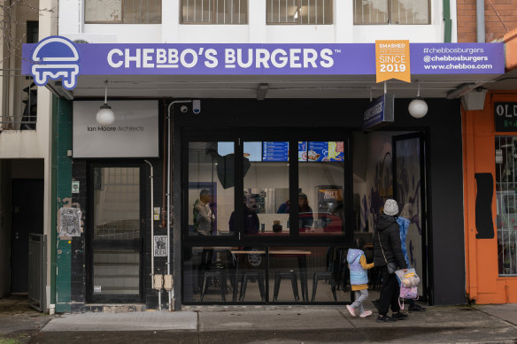 Chebbo’s Burgers on Victoria Road, Marrickville.