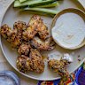 Riffing on buffalo wings, these Old Bay wings with blue cheese dressing are ready in a flash.