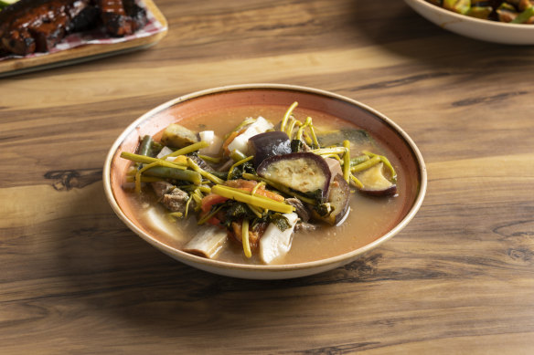 The sinigang na baboy served at Mama Lor’s Rooty Hill outpost in Sydney’s western suburbs.