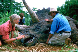 Jurassic Park, starring Laura Dern and Sam Neill, at one point held the record for the highest-grossing film of all time.