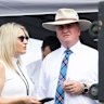 Barnaby Joyce and wife Vikki Campion pictured in 2024.