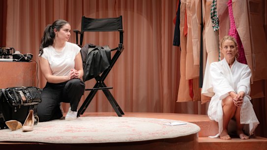 Julia Hanna and Sarah Sutherland in a scene from Monument. 