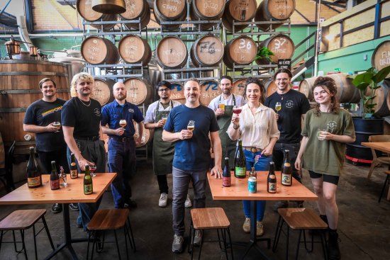 The La Sirene team in their new Reservoir brewery and bar.