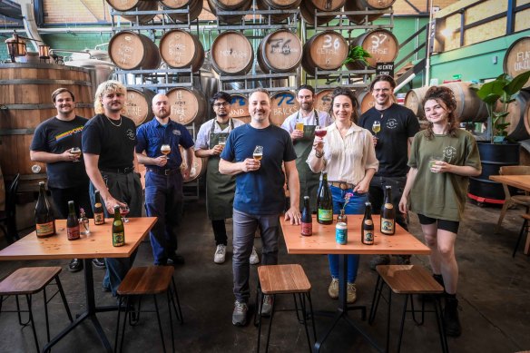 The La Sirene team in their new Reservoir brewery and bar.