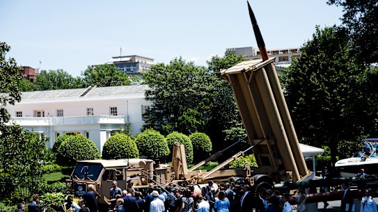Lockheed Martin’s THAAD missile defence system at the “Made in America” product showcase at the White House in 2019.