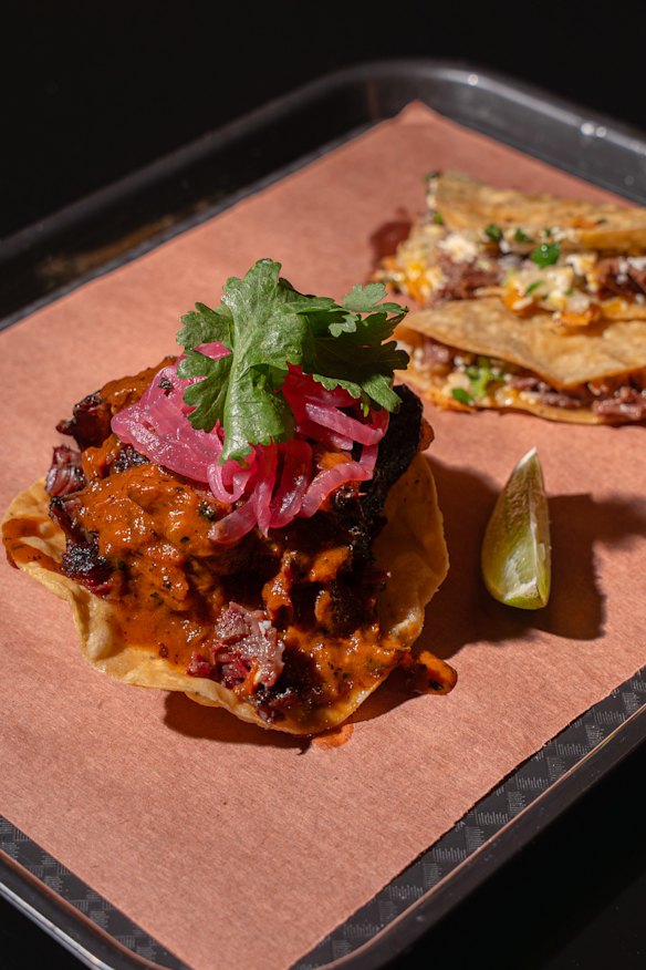 Pork and brisket tacos are also on the menu.