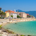 Mediterranean town Ajaccio, the capital city of the island of Corsica.