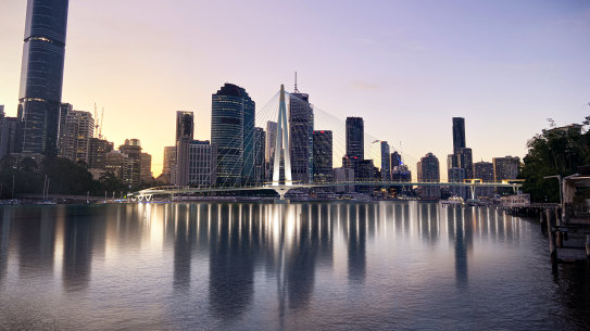 The location of a fifth green bridge, like the proposed Kangaroo Point bridge, is uncertain.