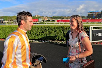 Jake Noonan, left, with Coral Feek at Randwick. 