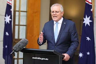 Prime Minister Scott Morrison on Thursday.