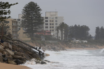 Beach erosion at Collaroy on Sydney’s northern beaches in 2020.