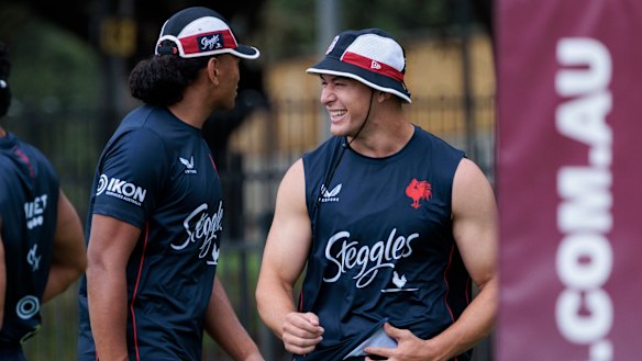 Roosters centre Joey Manu.