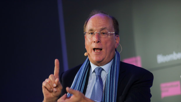 BlackRock CEO Larry Fink. The money manager announced it grew its assets under management by 12 per cent to $US7.81 trillion ($10.9 trillion) in the third quarter from a year earlier.