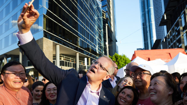 Prime Minister Scott Morrison in Melbourne. 