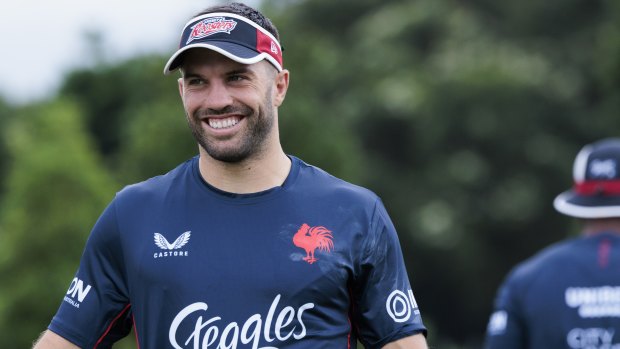 James Tedesco at Sydney Roosters training.