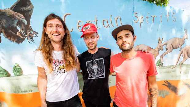 Canada's East Pointers were show-stealers at the recent Woodford Folk Festival. From left: Koady Chaisson, Jake Charron and Tim Chaisson.