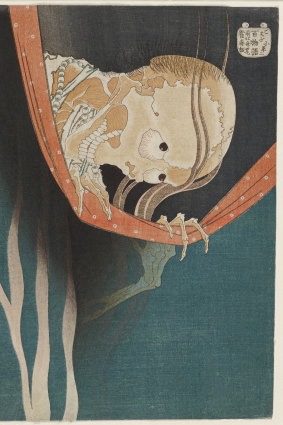 Katsushika Hokusai's The ghost of Kohada Koheiji from the series: One hundred ghost stories (Hyaku monogatari), c1831–32