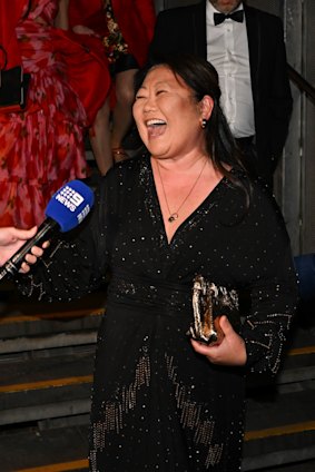 Nagi Maehashi of RecipeTin Eats arrives at the Australian Book Industry Awards.
