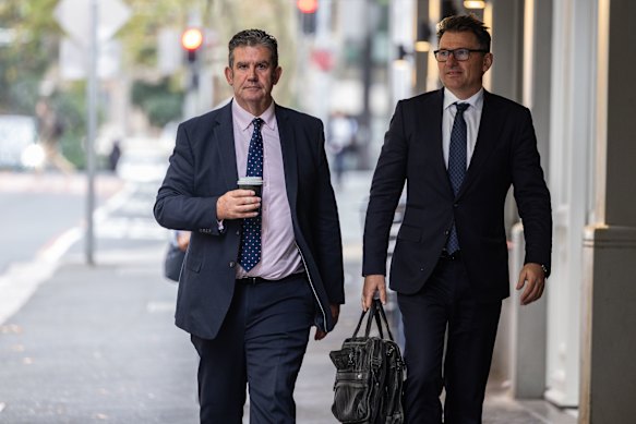 Witness Martin Berry arrives back at the Independent Commission Against Corruption after the Friday lunch break.