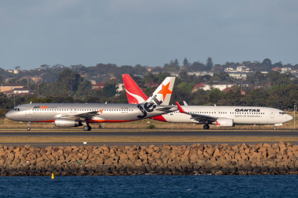 Five Qantas aircraft and 10 Jetstar planes will be based at Western Sydney Airport in its first year.