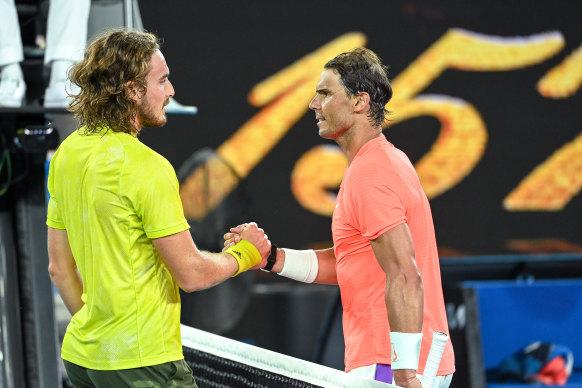 Stefanos Tsitsipas pulled off a remarkable five-set upset to beat Rafael Nadal.