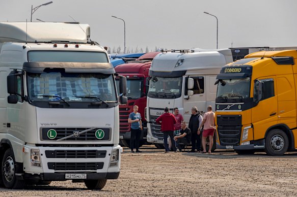 In the Manzhouli parking lot, the war is a delicate subject, and few drivers are willing to speak about it beyond the impact on their trade routes.