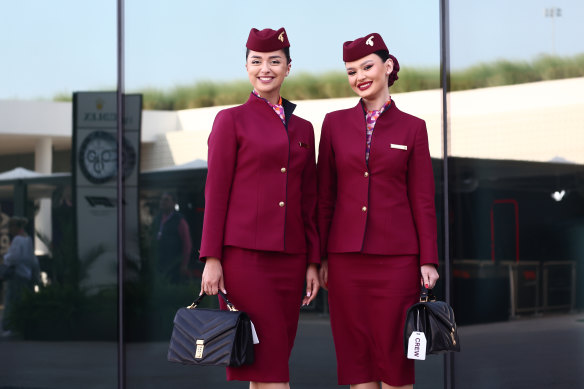 Qatar Airways crew must follow strict rules regarding their appearance, including never removing their hat or jacket in an airport.