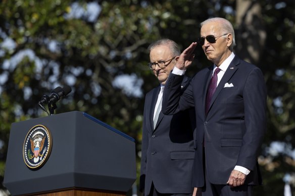 Albanese and US President Joe Biden in Washington last week.