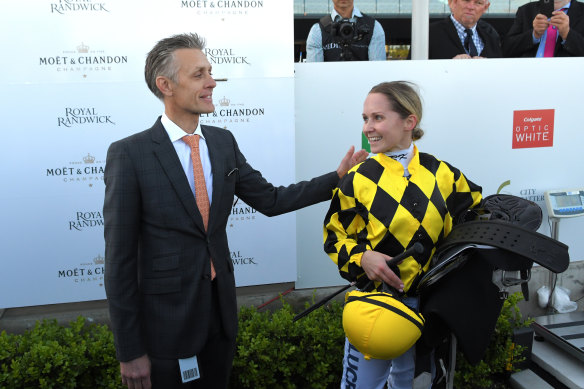 Trainer Mark Newnham has played a big role in Rachel King's short career, even signing her apprentice papers.