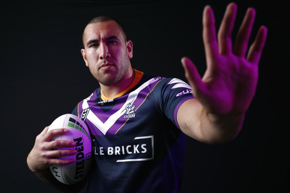 Storm prop Nelson Asofa-Solomona reported for training on Thursday.