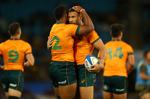 Quade Cooper and Samu Kerevi’s partnership was one of the highlights in 2021.