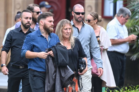 Friends and family at Jessica Camilleri’s sentencing on Friday. She was jailed for a maximum of 21 years and seven months.