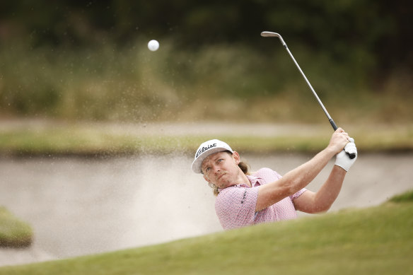 Cameron Smith practising at Kingston Heath ahead of the start of the Australian Open.