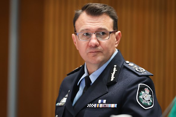 AFP boss Reece Kershaw says the police investigation into Brittany Higgins’ allegations is reaching its final stages.