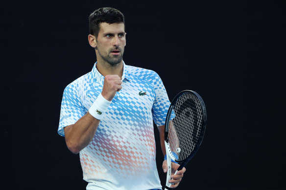 Novak Djokovic blasted his way past Alex de Minaur on Monday night.