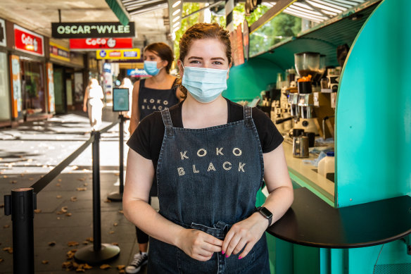 Cafe stand worker Grace Forde said Melbourne’s CBD was “dead” during the lockdown.