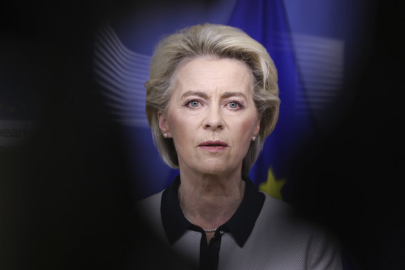 European Commission President Ursula von der Leyen lashed Russian state media as spreading “lies” to justify the country’s invasion of Ukraine.